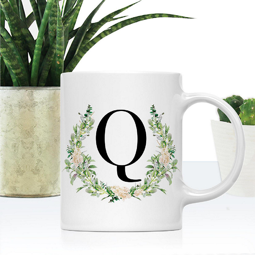 Monogram Q Ceramic Mug Garden Green Image