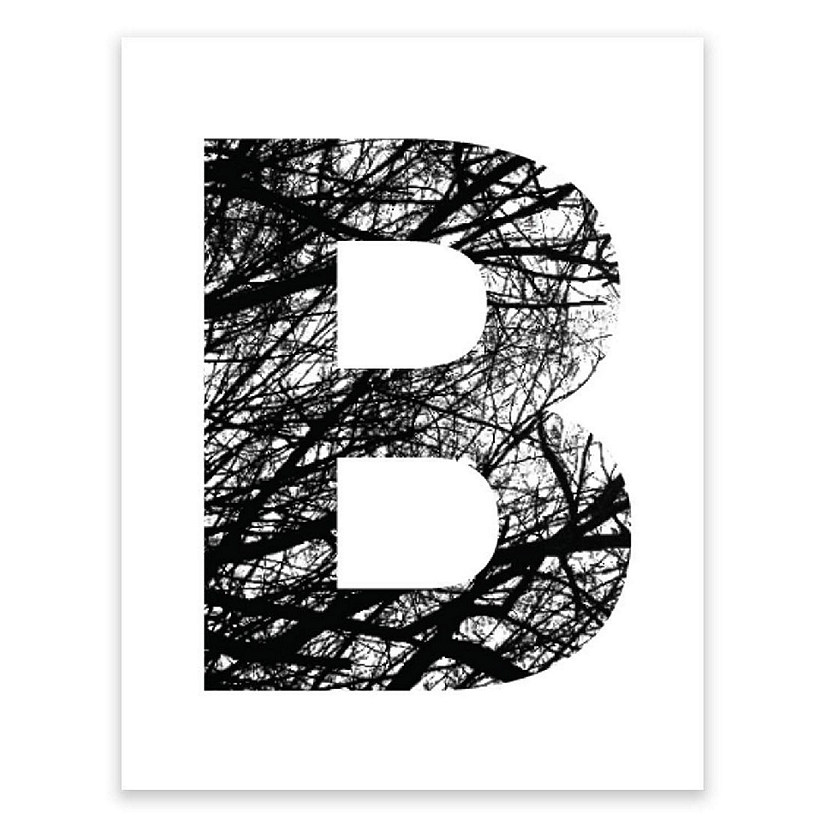 Monogram Tree Branch B 8.5x11in Image