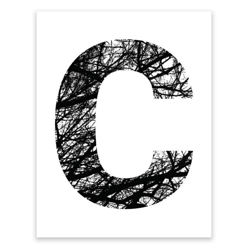 Monogram Tree Branch C 8.5x11in Image