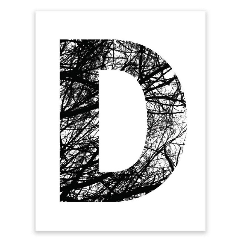 Monogram Tree Branch D 8.5x11in Image