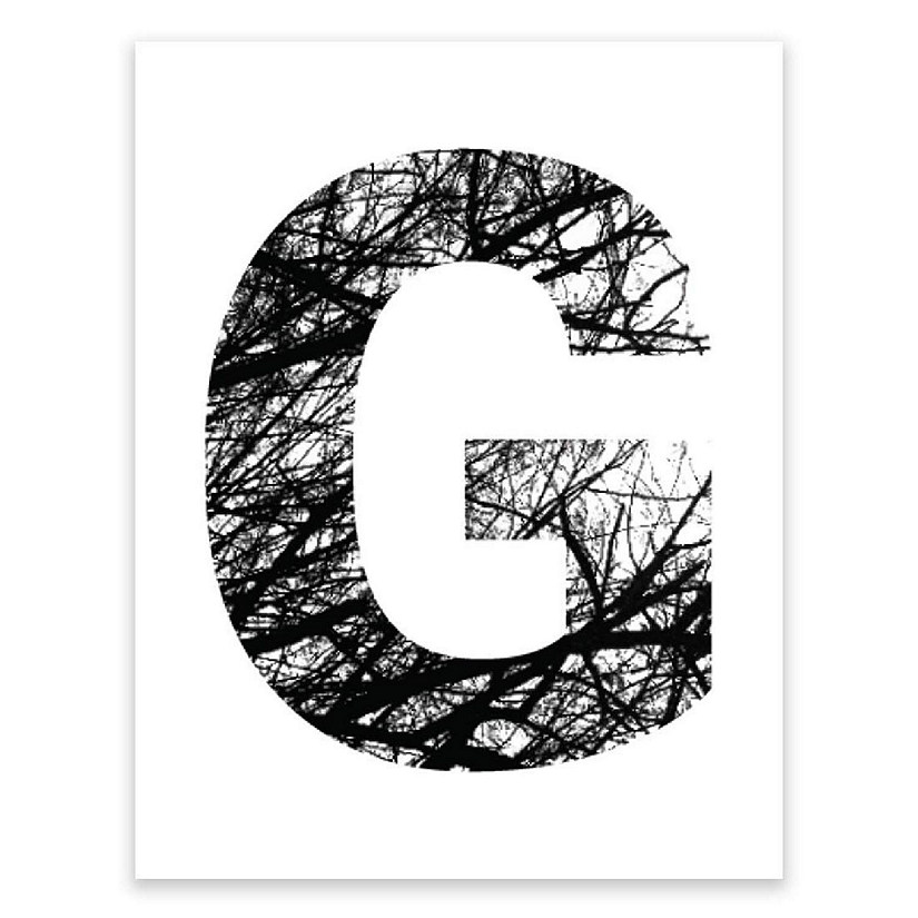 Monogram Tree Branch G 8.5x11in Image