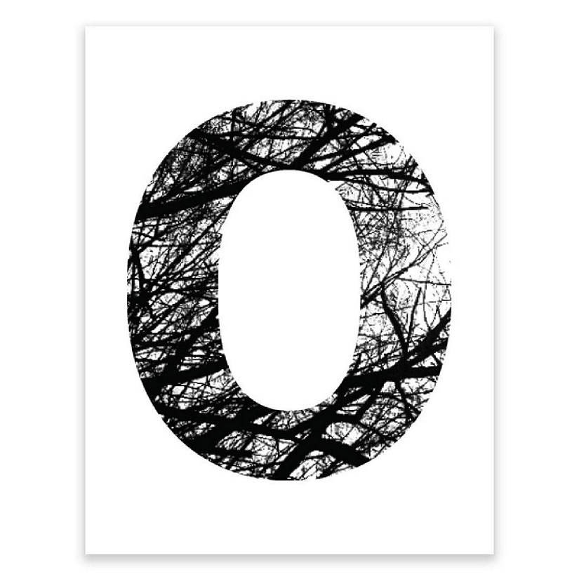 Monogram Tree Branch O 8.5x11in Image