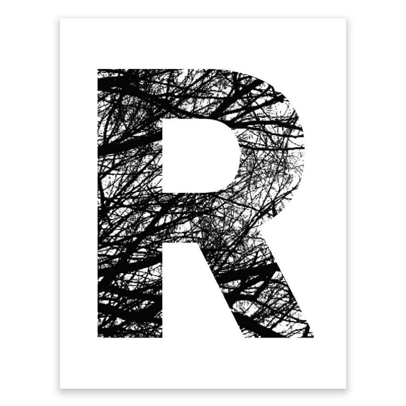 Monogram Tree Branch R 8.5x11in Image