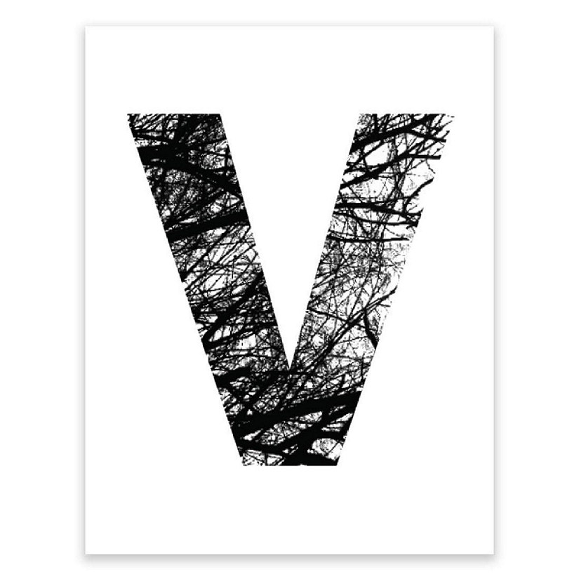 Monogram Tree Branch V 8.5x11in Image