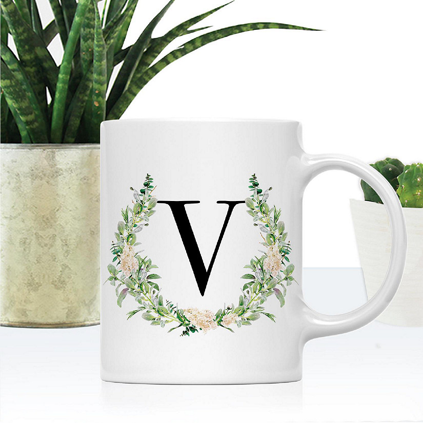 Monogram V Ceramic Mug Garden Green Image