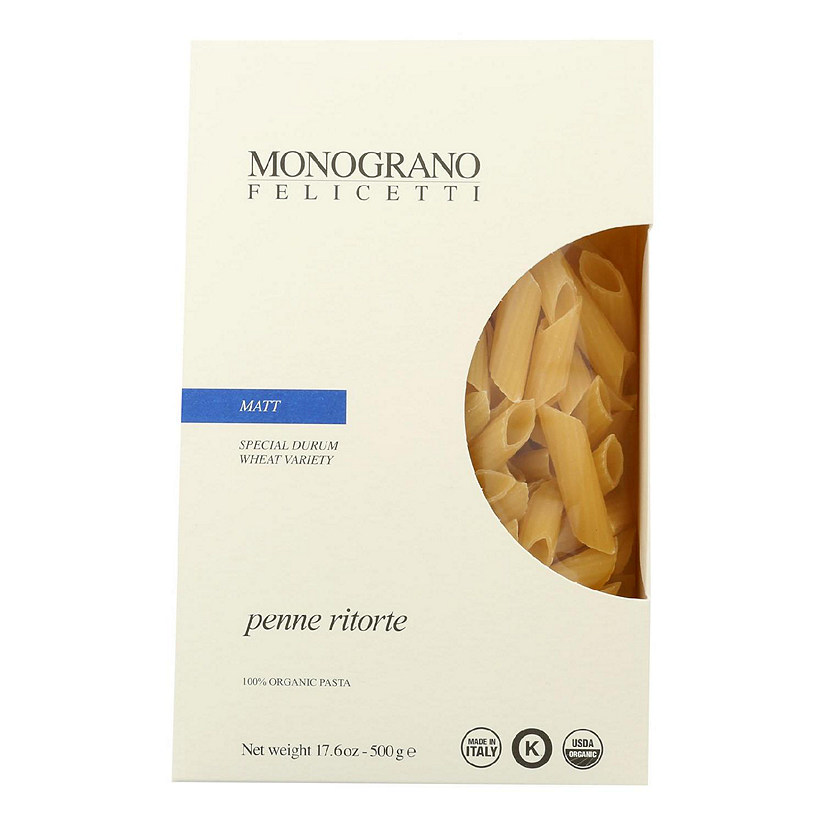 Monograno - Matt Organic Penne Ritorte - Case of 8 - 17.64 OZ Image