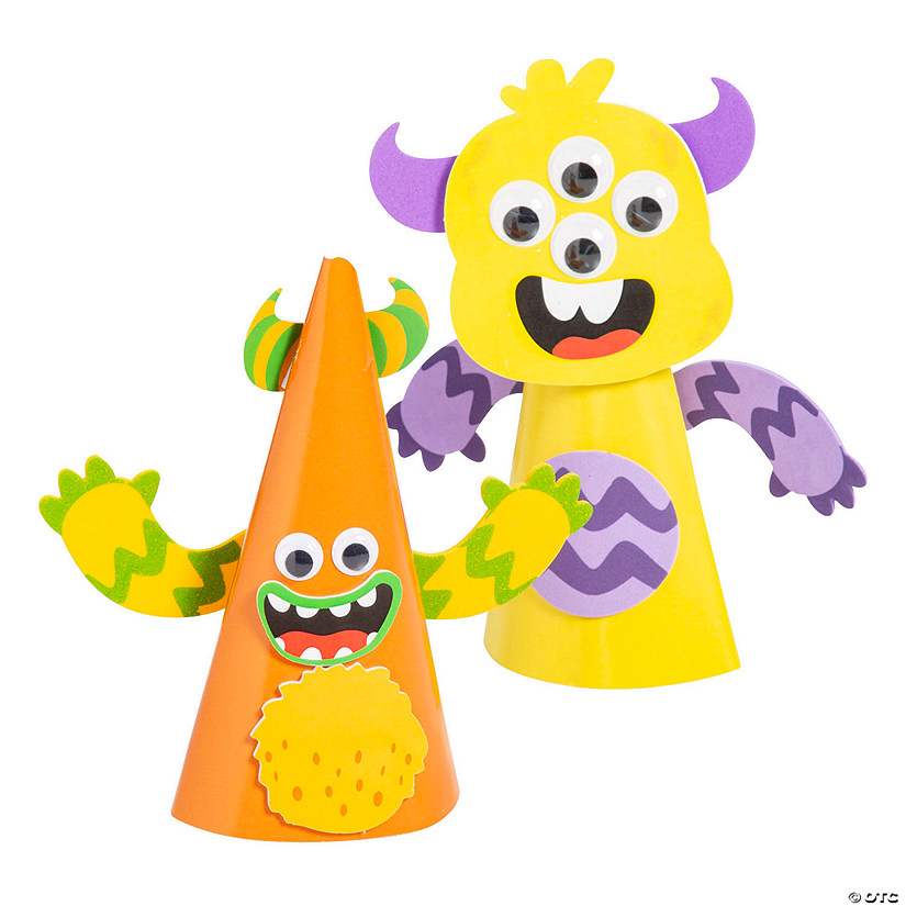 Monster Paper Cone Craft Kit - Makes 12 Image