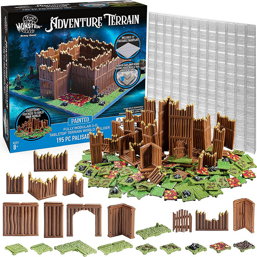 Monster Protectors Adventure Terrain 195 Pc Painted Palisade Base Set ...