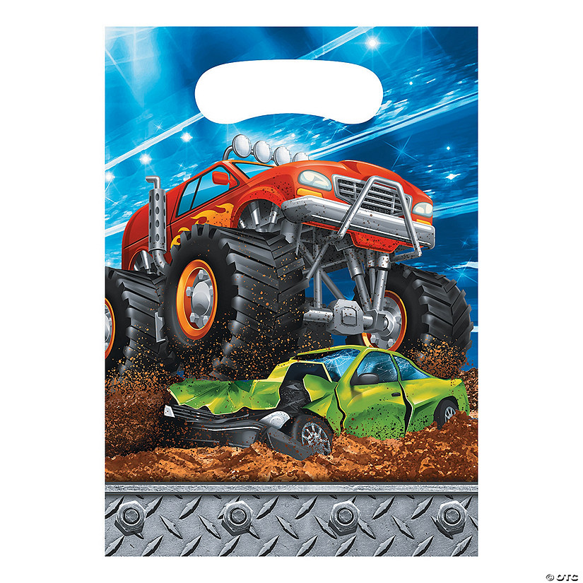 Monster Truck Party Treat Bags - 8 Pc. Image