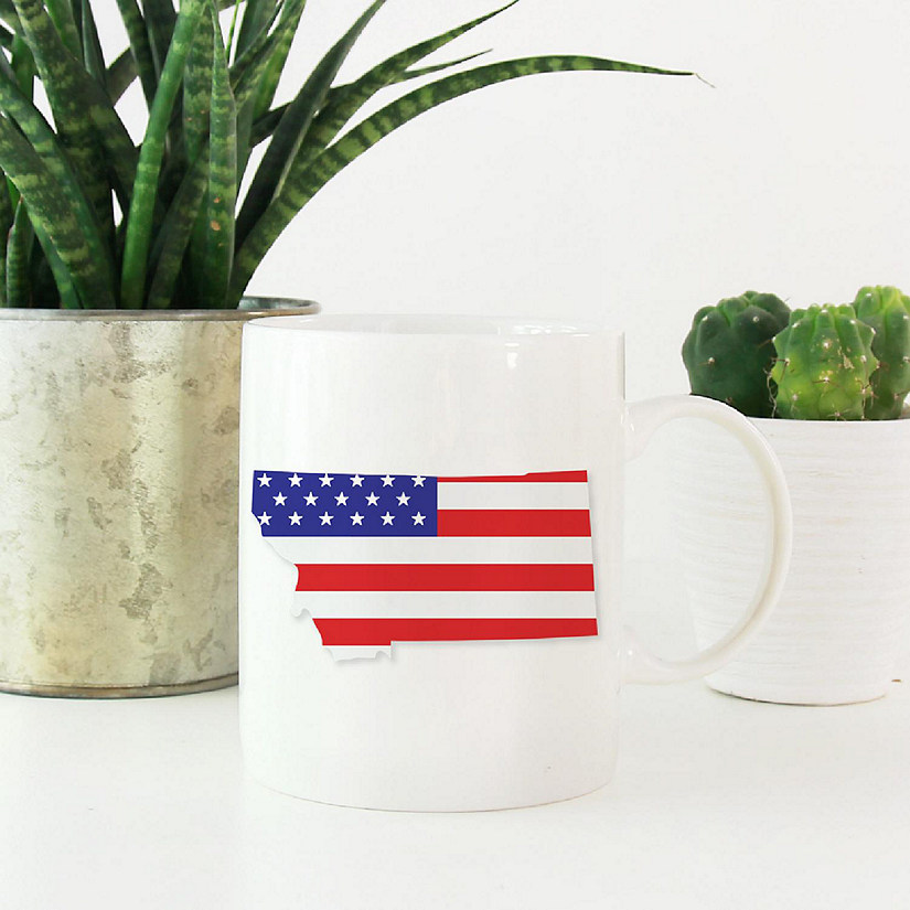 Montana US Flag Ceramic Mug Image