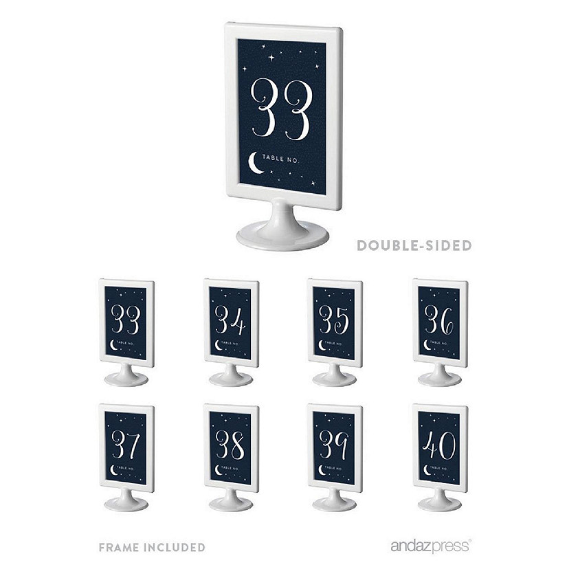 Moon &amp; Back Framed Numbers 33 40 Image