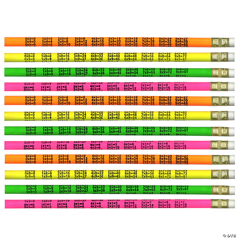 Moon Products Pencils Multiplication, 12 Per Pack, 12 Packs Image