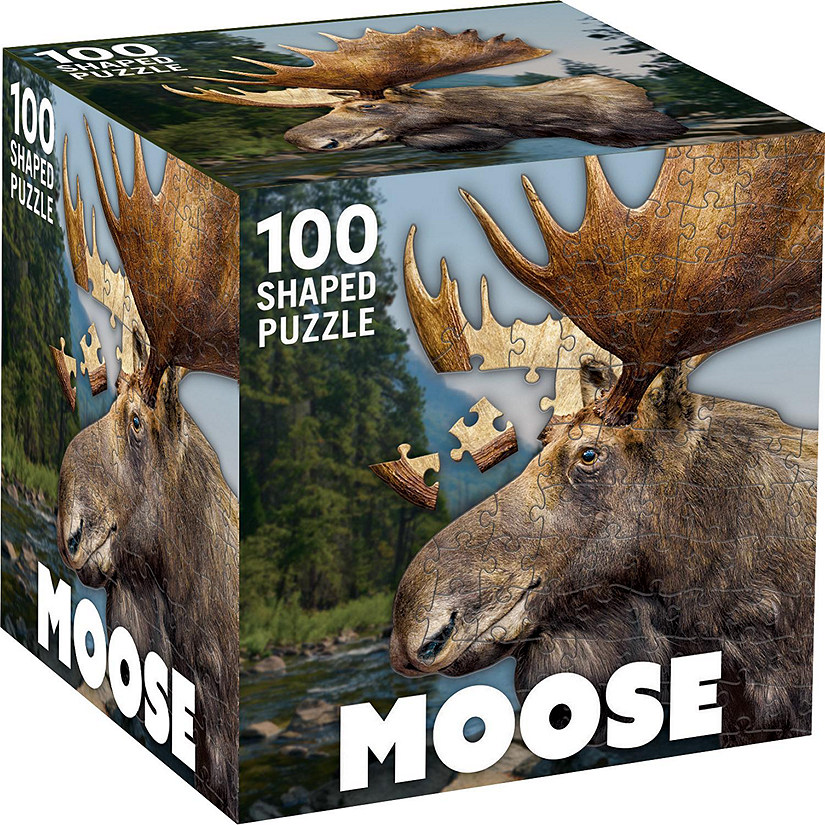 Moose 100 Piece Shaped Jigsaw Puzzle Image
