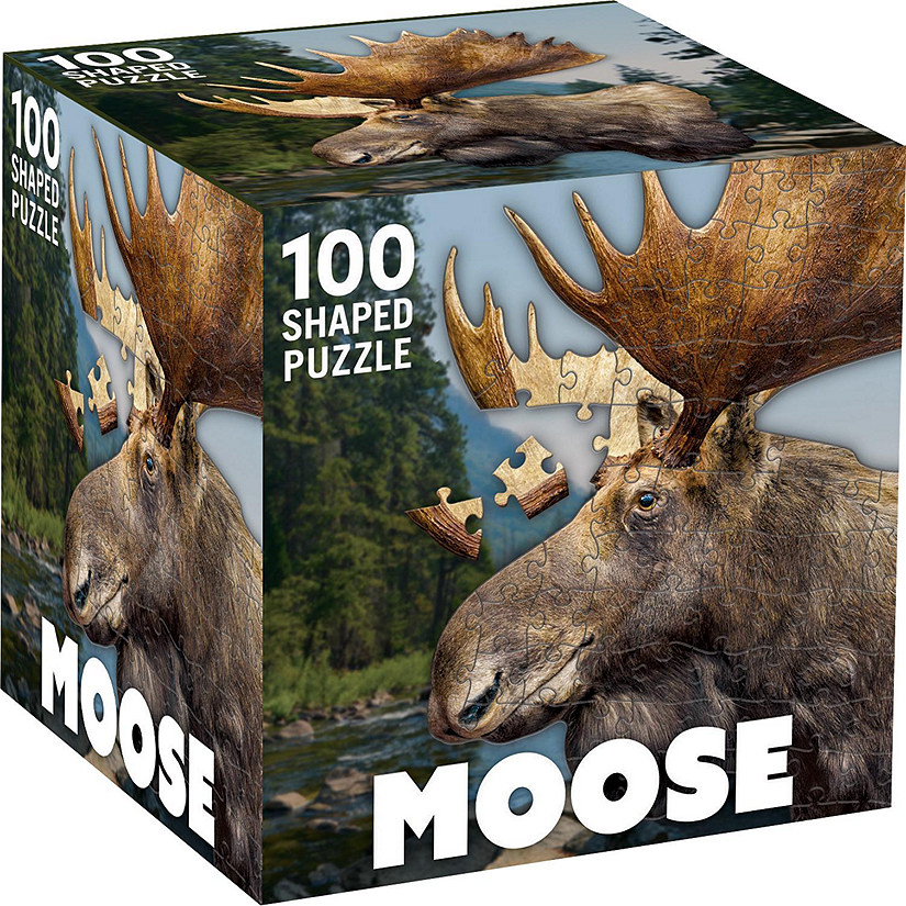 Moose 100 Piece Shaped Jigsaw Puzzle Image