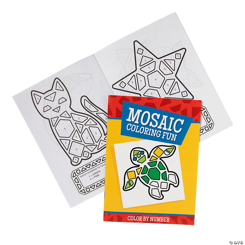 Fun Express Activity Books Mosaic Color by Number 12 PC