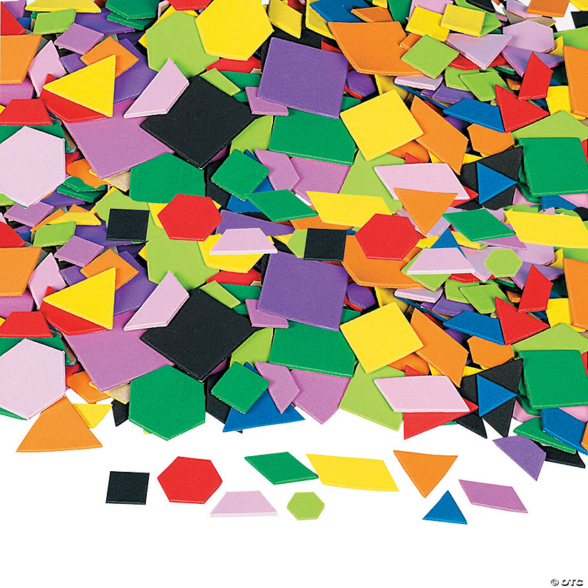 Mosaic Geometric Self-Adhesive Shapes - 1000 Pc. Image