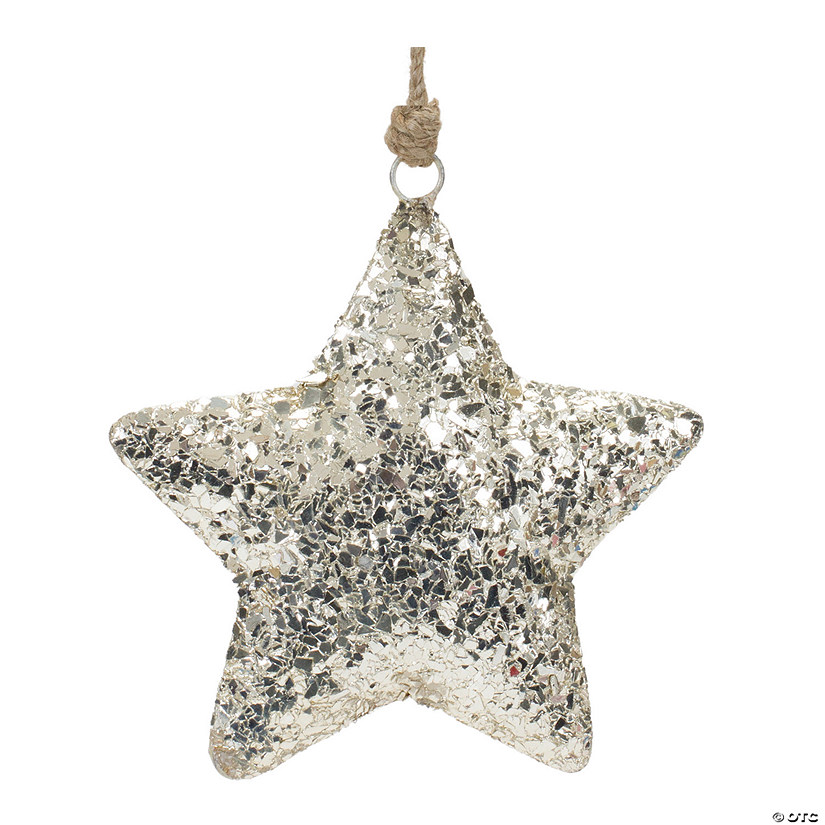 Mosaic Metal Star Ornament (Set Of 4) 6.5"H Iron Image