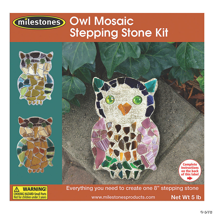 Mosaic Stepping Stone Kit-Owl Image