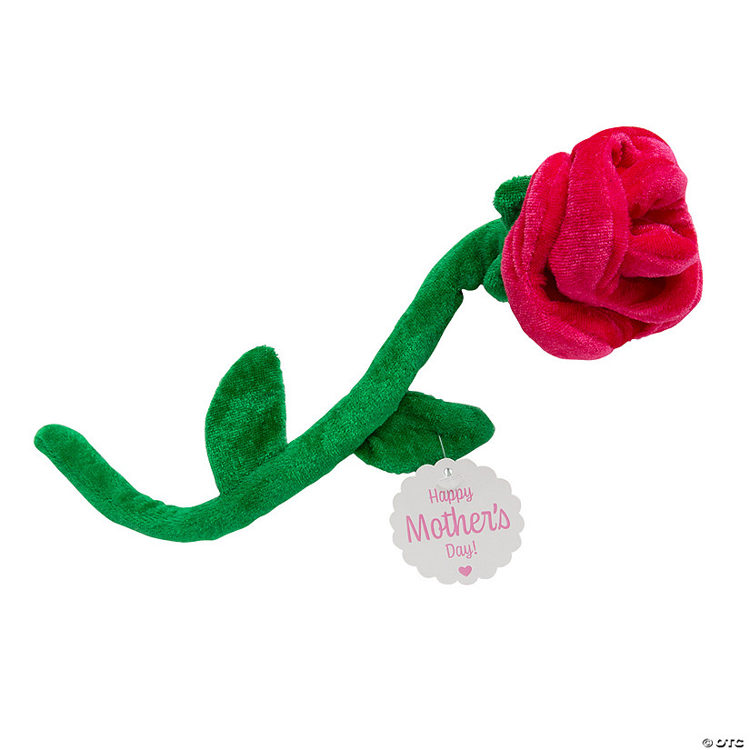 Mother’s Day Bendable Stuffed Roses with Card for 12 | Oriental Trading