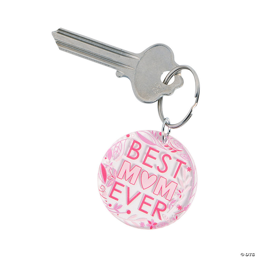 Mother&#8217;s Day Best Mom Ever Keychain - 12 Pc. Image