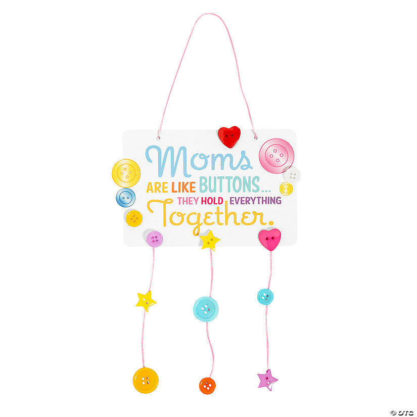 Mother&amp;#8217;s Day Button Mobile Craft Kit - Makes 12 Image