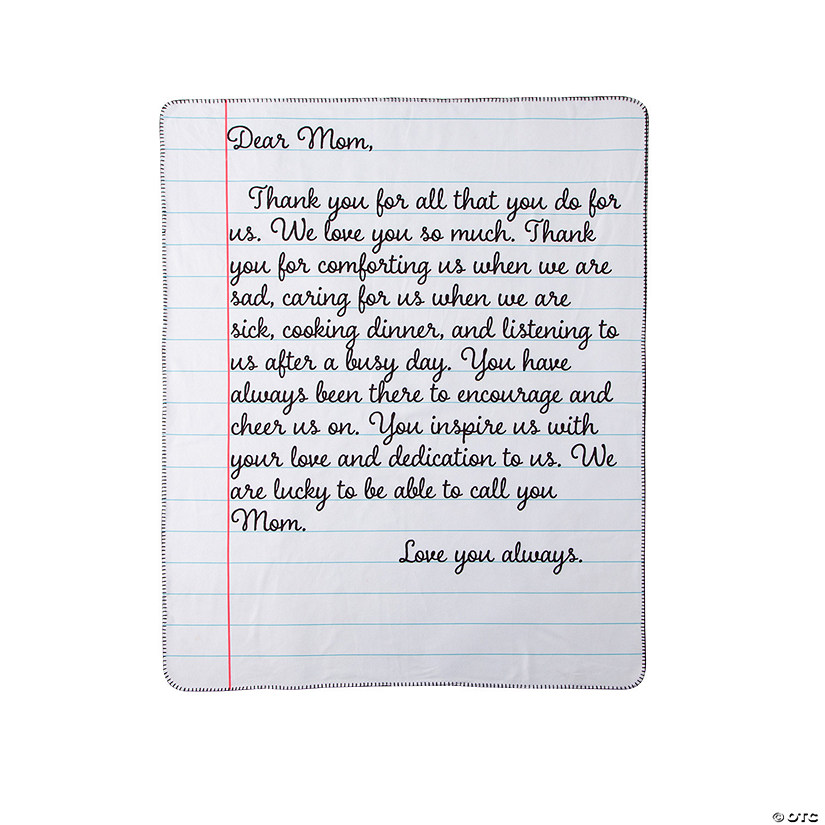 Mother&#8217;s Day Note Fleece Throw Image