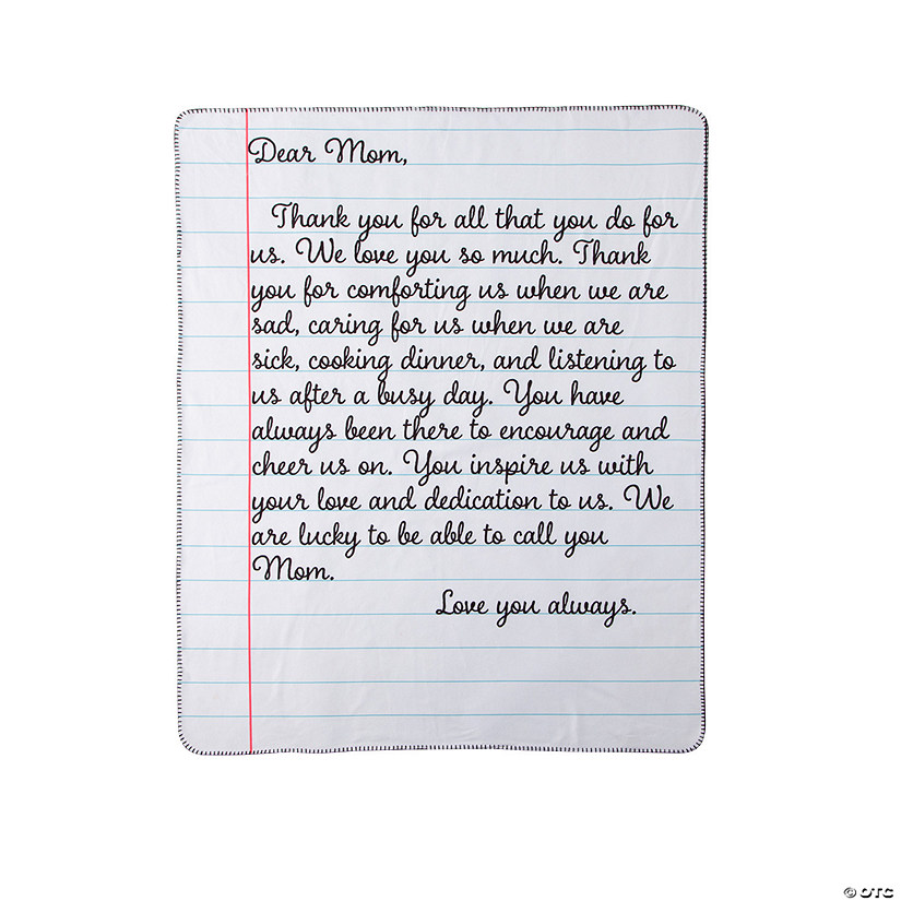 Mother&amp;#8217;s Day Note Fleece Throw Image
