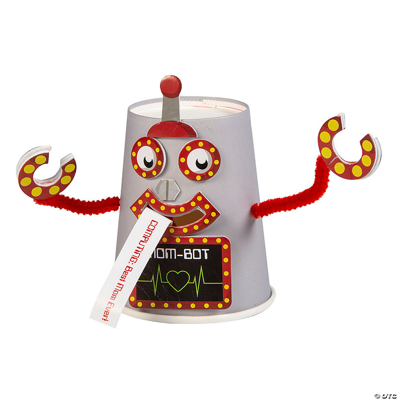 Mother&#8217;s Day Paper Cup Robot Craft Kit - Makes 12 Image