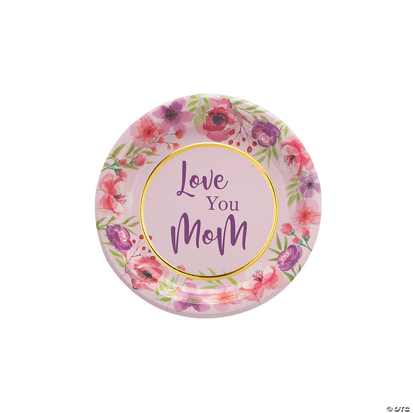 Mother&#8217;s Day Party Floral Paper Dessert Plates - 8 Ct. Image