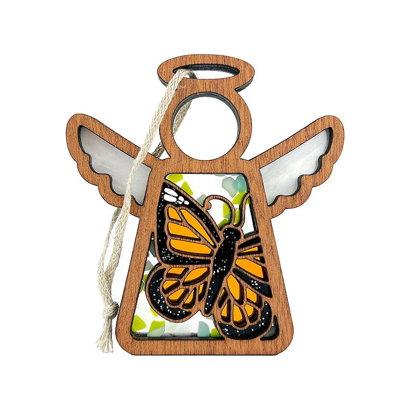 Mother's Angels - 3.5" x 3.25" x 0.38" Monarch Butterfly Ornament Image