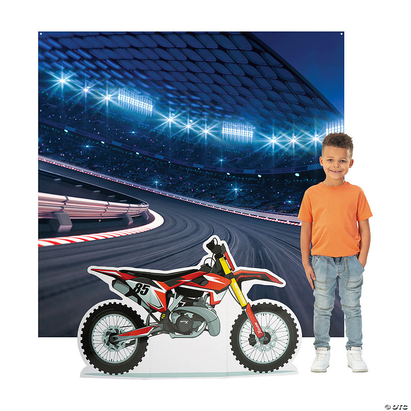 Motocross Photobooth Backdrop Decorating Kit - 2 Pc. Image