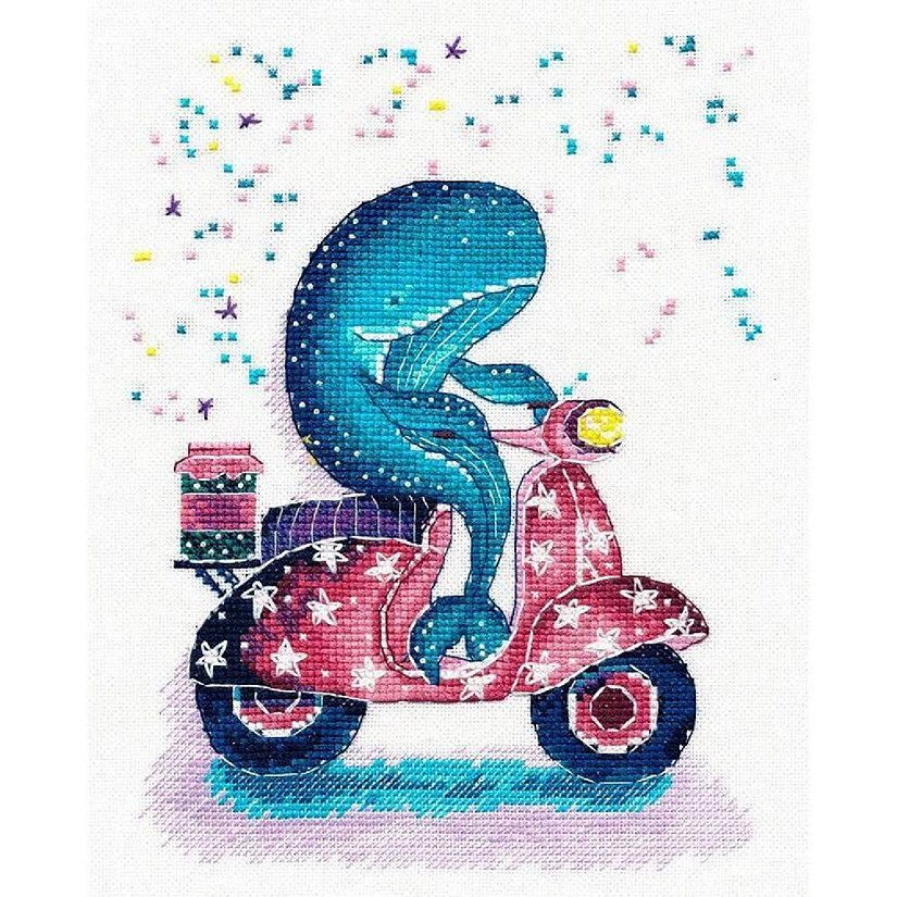 Motorcyclist 1183 Oven Counted Cross Stitch Kit Image