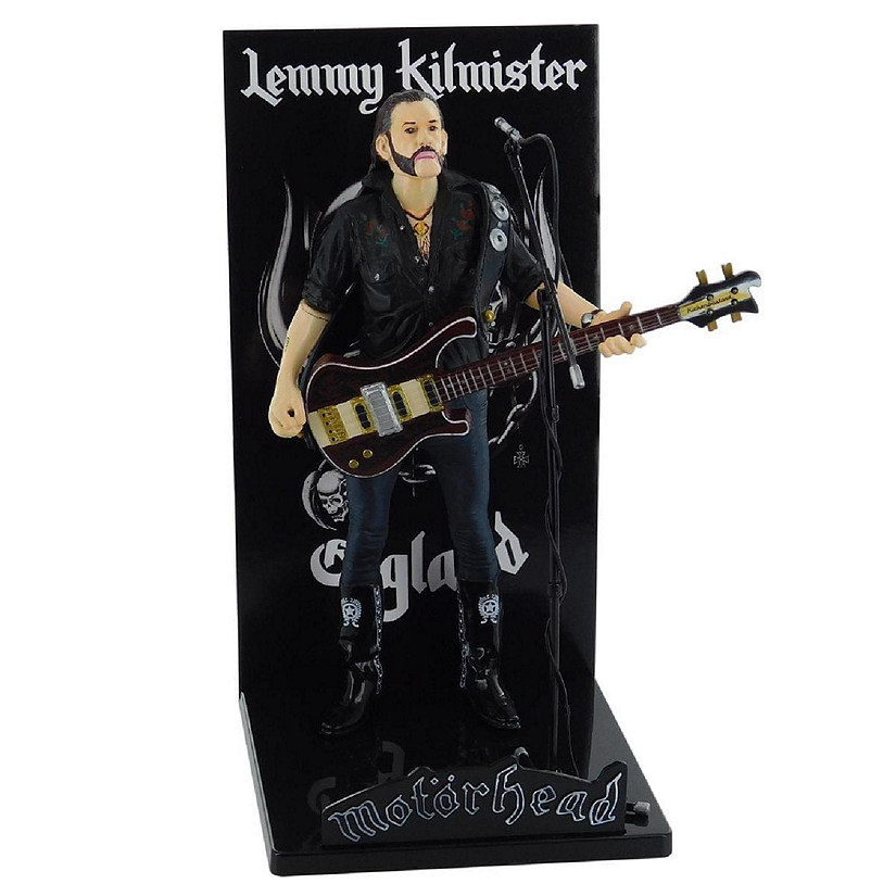 Motorhead Lemmy Kilmister Deluxe Figure Rickenbacker Guitar Dark Wood Image