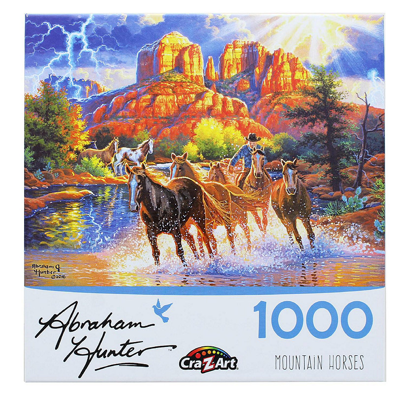 Mountain Horses by Abraham Hunter 1000 Piece Jigsaw Puzzle Image