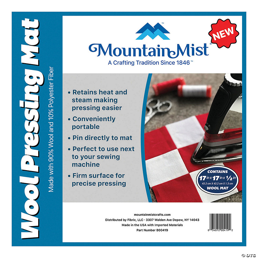 Mountain Mist Wool Pressing Mat 17X17X.5 Grey