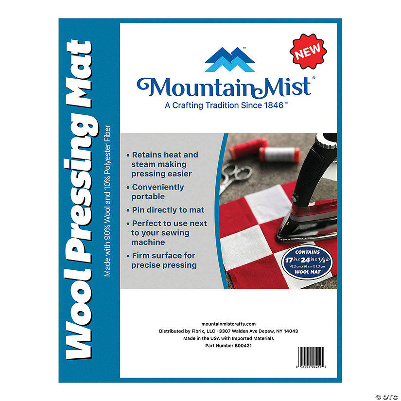 Mountain Mist Wool Pressing Mat 17"X24"X.5"-Grey Image