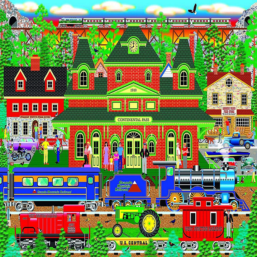 Mountain Rail Holiday 1000 Piece Jigsaw Puzzle Image