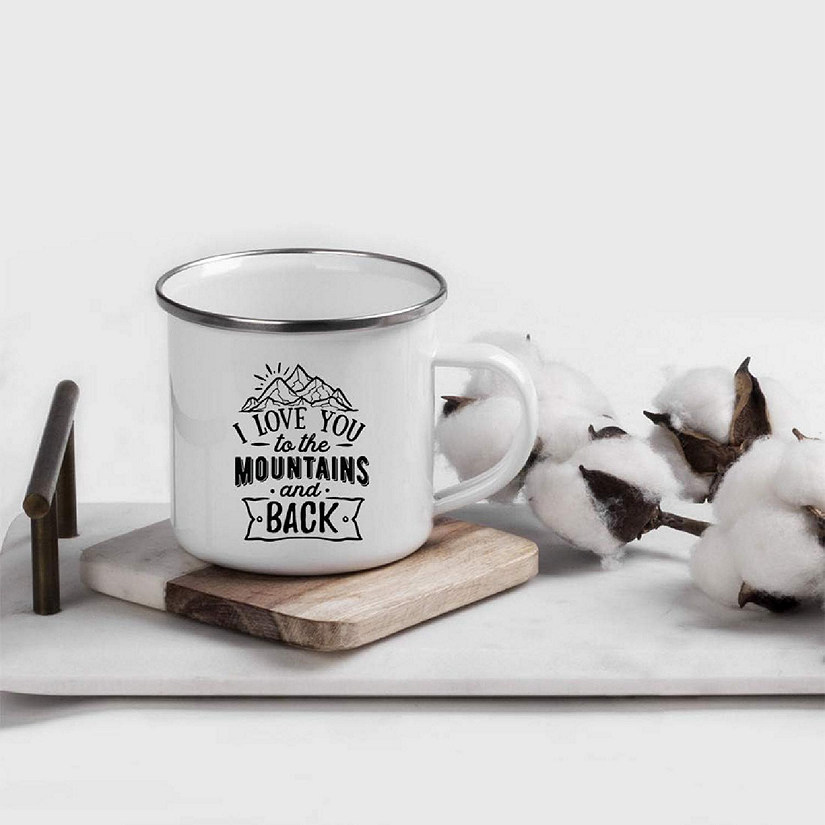 Mountains and Back Metal Camping Mug Image