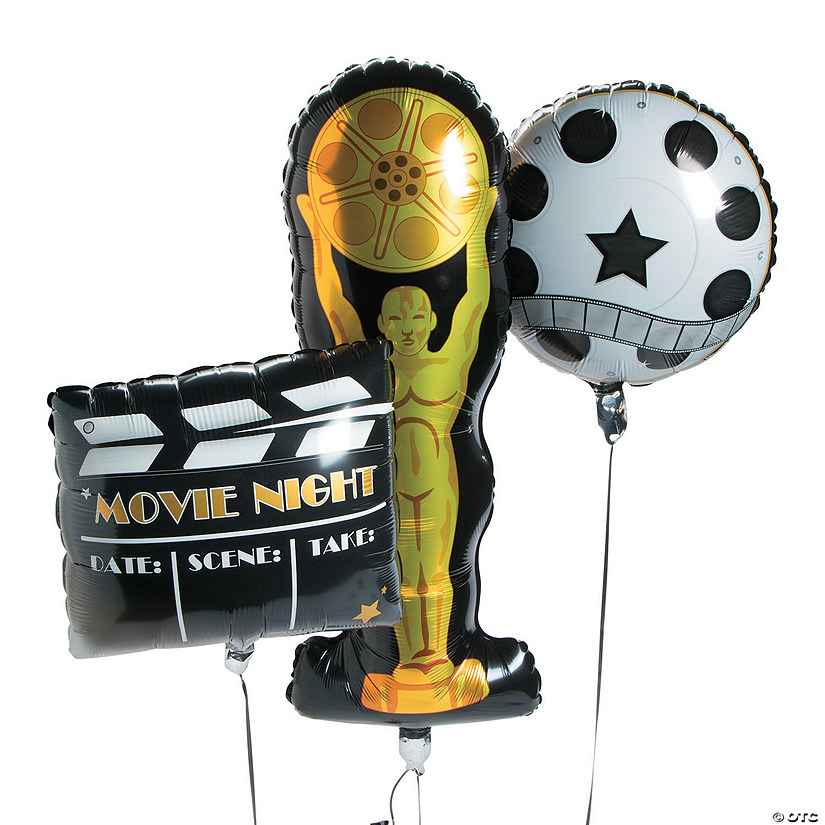 Movie Night 18 1/2" - 23" Mylar Balloons - 3 Pc. Image