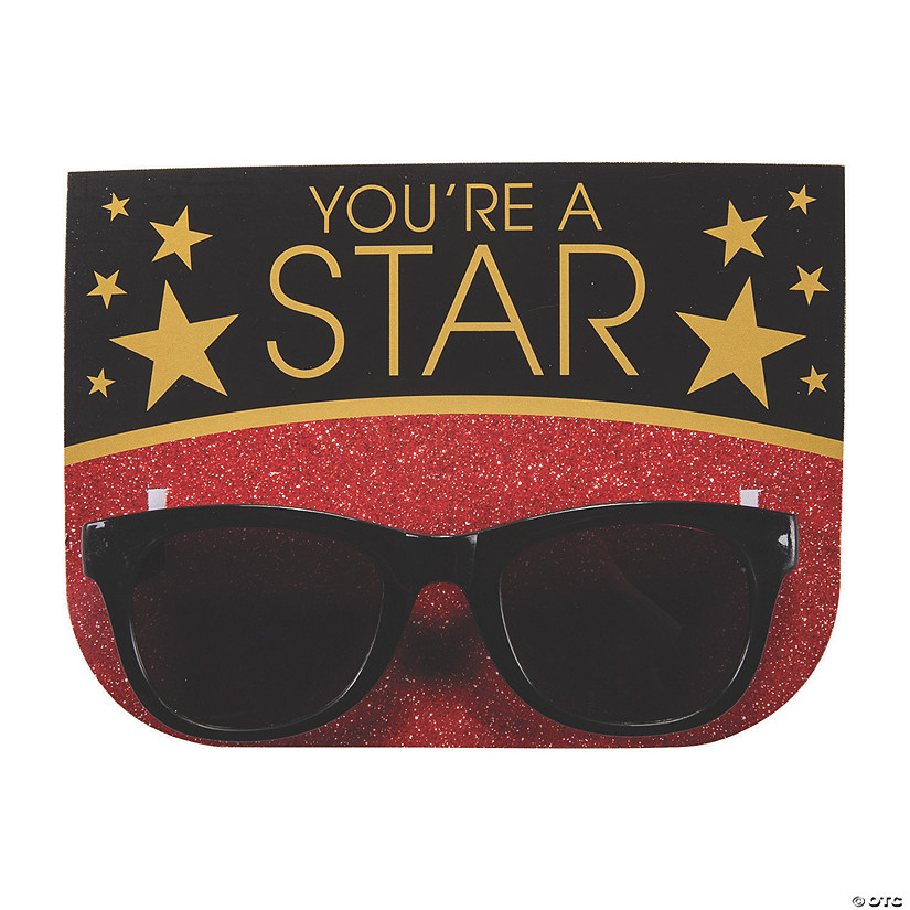 Movie Night Sunglasses with Card - 12 Pc. Image