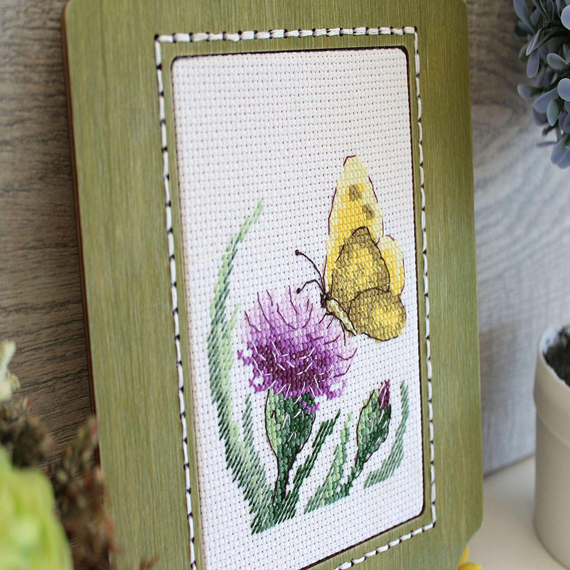 MP Studia - Butterfly and Agrimony SM-623 Counted Cross-Stitch Kit Image