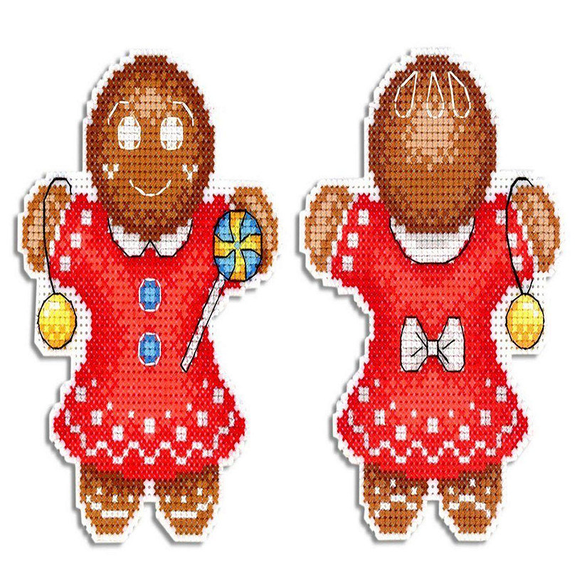 MP Studia - Gingerbread Cookie SR-583 Plastic Canvas Counted Cross Stitch Kit Image