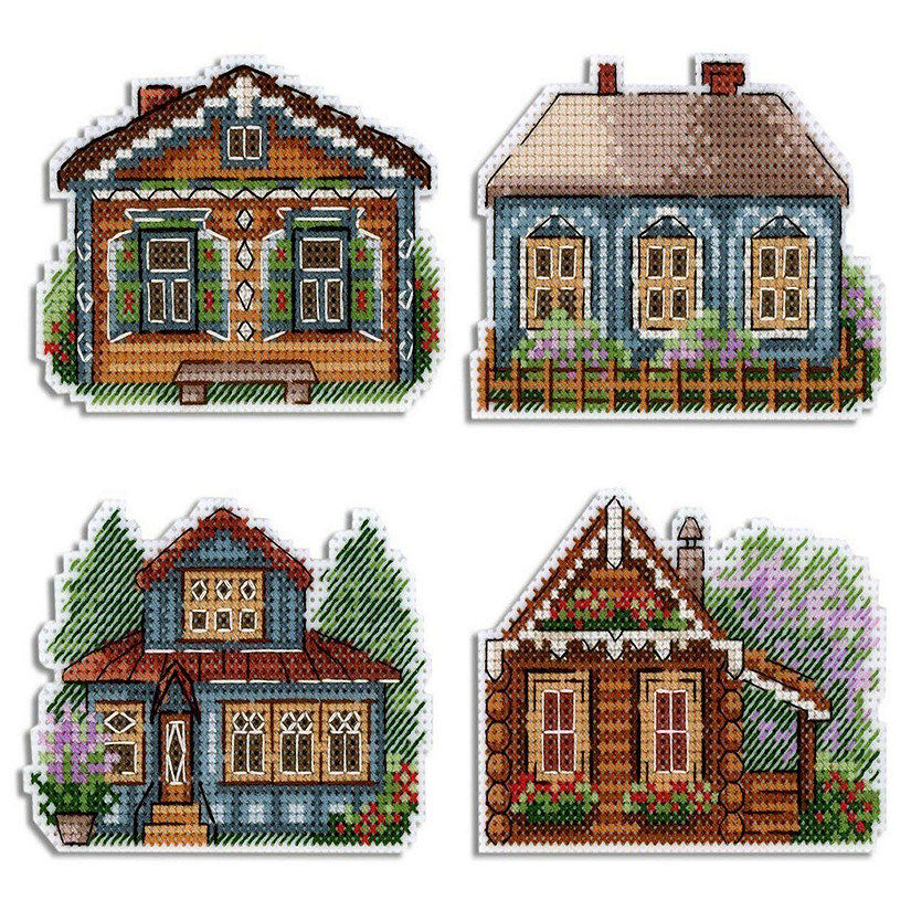 MP Studia - Houses. Magnets SR-706 Counted Cross Stitch Kit Image