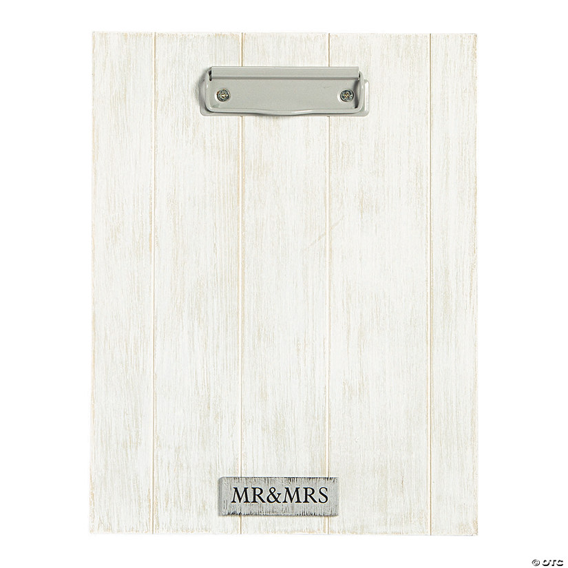Mr. & Mrs. Weathered Picture Frame Clipboard Image