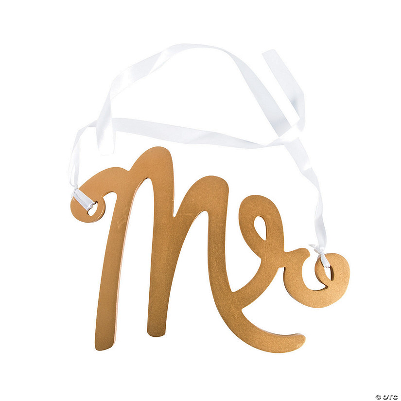 Mr. Gold Calligraphy Chair Sign Image