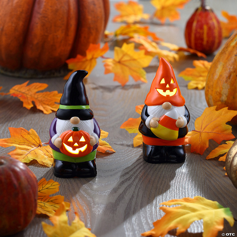 Mr. Halloween Illuminated Gnome Halloween Decoration Set 2 Pc
