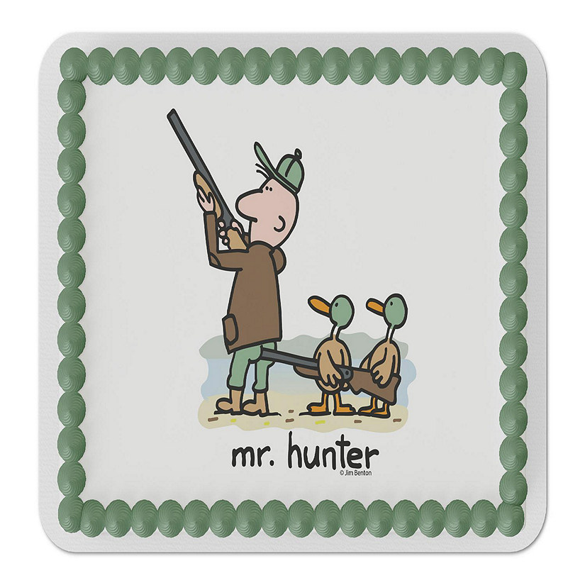 Mr. Hunter Edible Cake Topper for Quarter Sheet Cake Image
