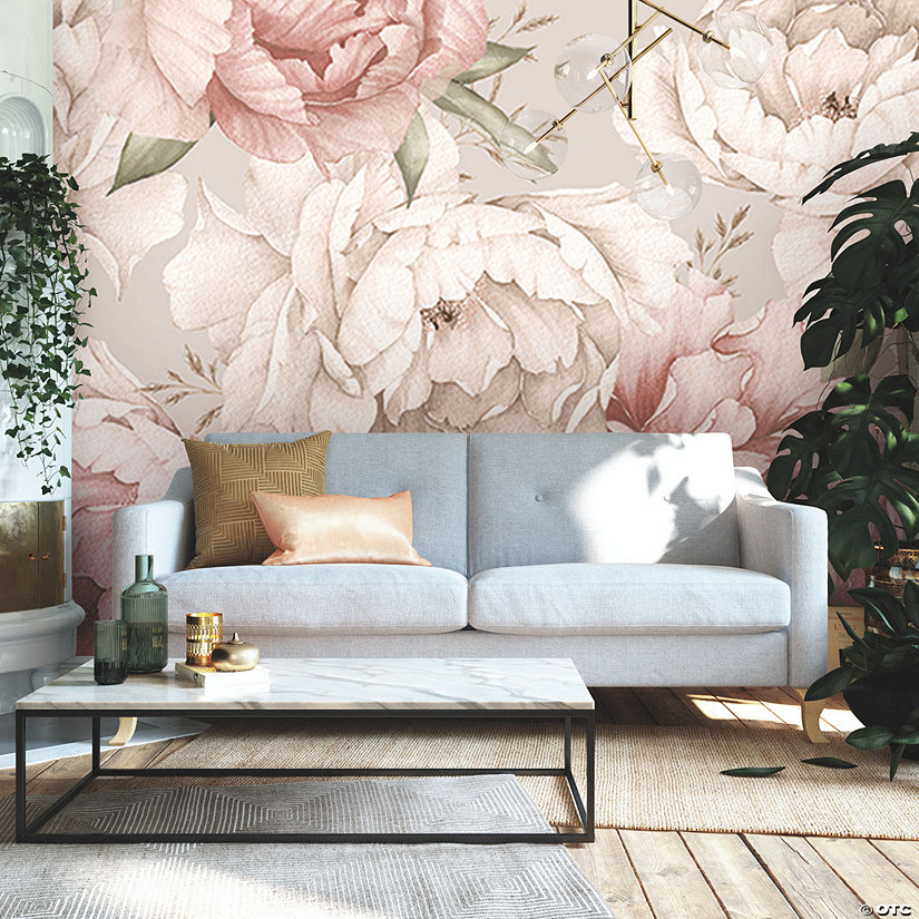 Mr. Kate Watercolor Floral Peel & Stick Wallpaper Mural | Oriental Trading