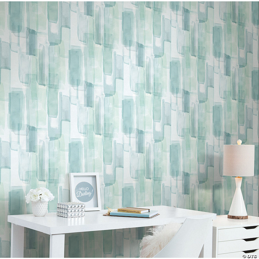 Mr. Kate Watercolor Glass Peel & Stick Wallpaper | Oriental Trading