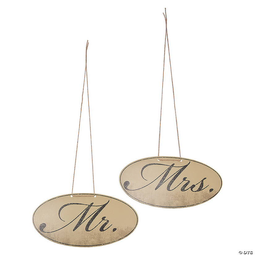 Mr. & Mrs. Chair Decorations - Discontinued